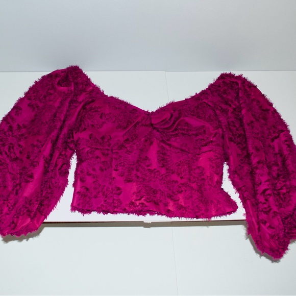 ANTHROPOLOGIE, HUTCH — THE MEDLEY BLOUSE, SPRING/SUMMER TOP, IN “BERRY,” SIZE XS - Picture 9 of 11